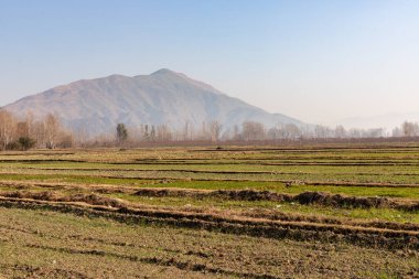 Tarım alanları kışın çok güzel görünür.