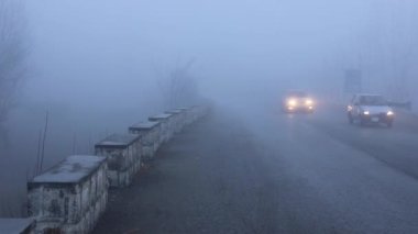 Foggy morning in winter in Pakistan