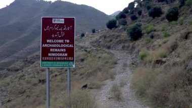 Sign board of a Nimogram stupa swat