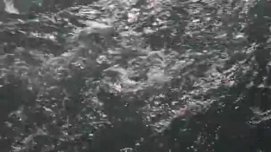 Waves of water of two rivers meeting each other during high tide and low tide making whirlpools in the sea