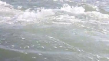 River running water top view