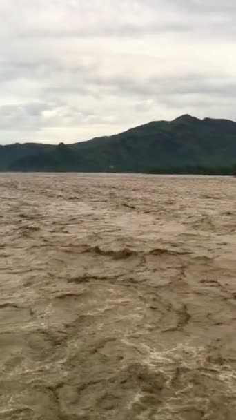 Heavy Monsoon Rain Causing Flood Pakistan — Stockvideo