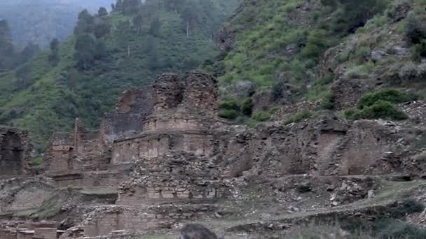 Tokar Dara Stupa Swat Valley — Stockvideo