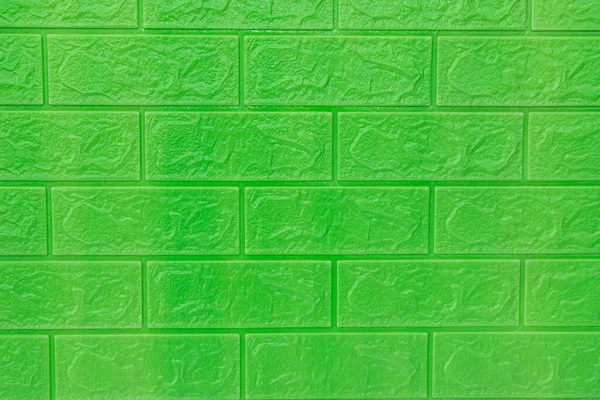 Green Brick Wall Pattern Texture background or backdrop