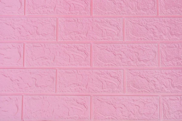 Close Fundo Textura Parede Tijolo Cor Rosa Pastel — Fotografia de Stock