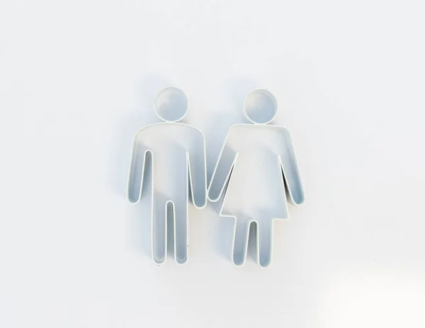 Gender Signage Isolated White Background — Stock Photo, Image