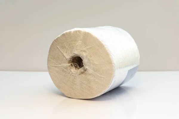 Carta Asciugamani Rotolo Sfondo Bianco Isolato — Foto Stock