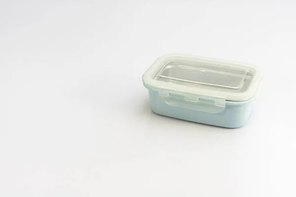 Μαθητικό Κουτί Γεύματος Λευκό Φόντο Χώρο Αντιγραφής — Φωτογραφία Αρχείου