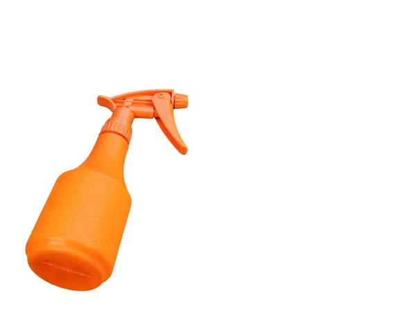 Butelka Opryskiwaczem Pomarańczowym Izolowana Białym Tle — Zdjęcie stockowe