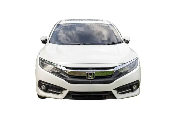 Vista Frontal Del Automóvil Honda Civic Sobre Fondo Blanco Swat — Foto de Stock