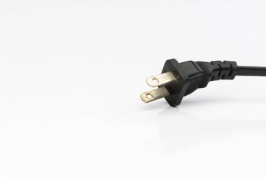 Elektrik prizi anahtarı beyaz arkaplanda izole edildi