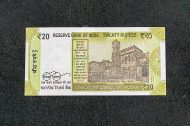 Hindistan 'ın yeni 20 rupilik banknotunun arka tarafında Ellora Mağaraları motifi yer alıyor ve ülkenin kültürel mirasını resmediyor: Pakistan - 07 Temmuz 2024.