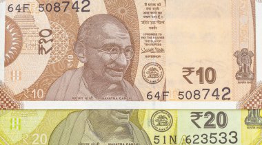 Hindistan 'a yakın yeni 20 ve 10 para birimi banknotları: Pakistan - 07 Temmuz 2024.