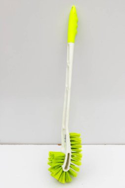 Beyaz saplı Yeşil Tüylü Tuvalet Temizleme Fırçası