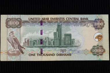 Abu Dhabi, portrait from United Arab Emirates 1000 Dirhams Banknote. clipart