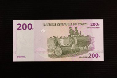 Kongo 'nun 200 franklık banknotları bateristleri