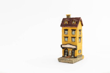 Dekorasyon için el yapımı minyatür ev heykeli modeli