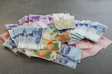 Pakistan 'ın Farklı Değer Yığını Yeni Para Birimi Notları