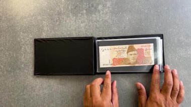 Pakistanlı Rupi Para Birikimi Albüm Dosyası Ekranı. Yavaş Hareket Klipi.
