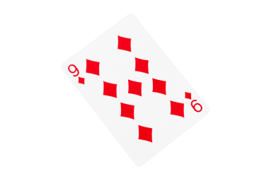 Karo Dokuzlu Yeşil Arkaplanda Oyun Kartı