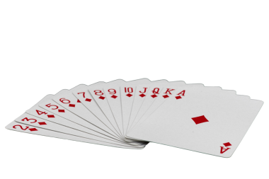 Tam Elmas Takım Elbise Poker Masasında Süslenmiş Kartlar