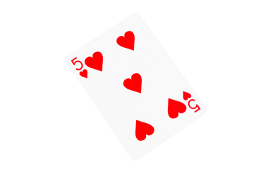 Green Surface 'de kupa beşi oynuyor. Poker ve Kumarhane Konsepti