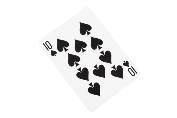 Yeşil Masa 'da 10' lu Maça Oyun Kartı. Poker Temasını Kapat.