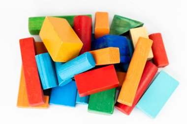 Çocuklar için Renkli Tahta Bloklar Oyun ve Öğrenme