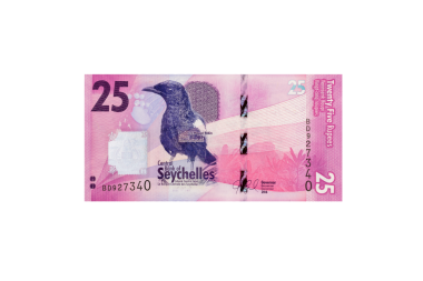 Seyşeller 25 Rupi Banknote, Saksağan Robin Bird.