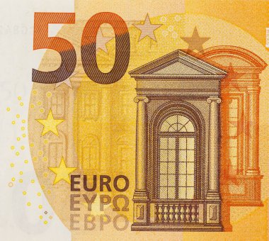 50 Euro 'ya Yakın Banknota Ön Yüzü