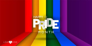 Çok amaçlı kullanım için lgbt gururlu ay afişi arkaplan deisgn