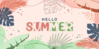 Merhaba yaz tropikal minimalist geçmişi