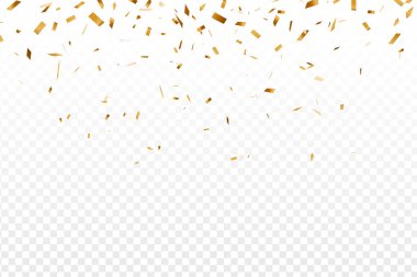 golden shiny confetti scattered on celebration party background