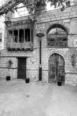 Jeddah, Suudi Arabistan, 22 Şubat 2020: Suudi Arabistan 'ın El Balad bölgesinde tarihi evleri bulunan eski bir kasaba