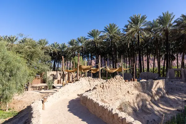 Suudi Arabistan 'daki El Ula vahasındaki dinlenme tesisi.