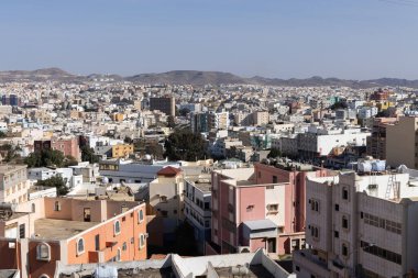 Abha, Suudi Arabistan, 17 Şubat 2024: Suudi Arabistan 'ın güneydoğusundaki Abha şehri dağların yüksek bir platosunda yer almaktadır.