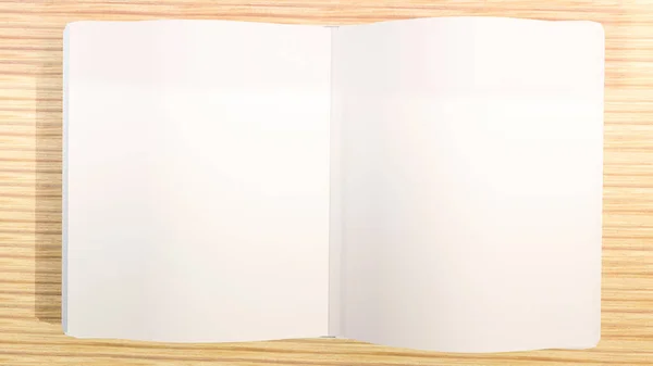 Rivista Bianco Taccuino Opuscolo Volantino Libro Con Modello Copertina Morbida — Foto Stock
