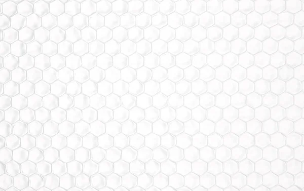3D white color honeycomb mosaic texture background of hexagonal grids. Backgrounds and textures. 3d rendering.