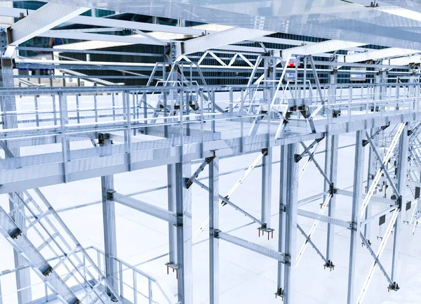 Endüstriyel bina. Sanayi yapıları. 3d oluşturma.