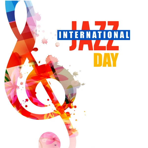 Cartel Música Jazz Para Actuación Banda Fondo Colorido Instrumentos Musicales — Vector de stock