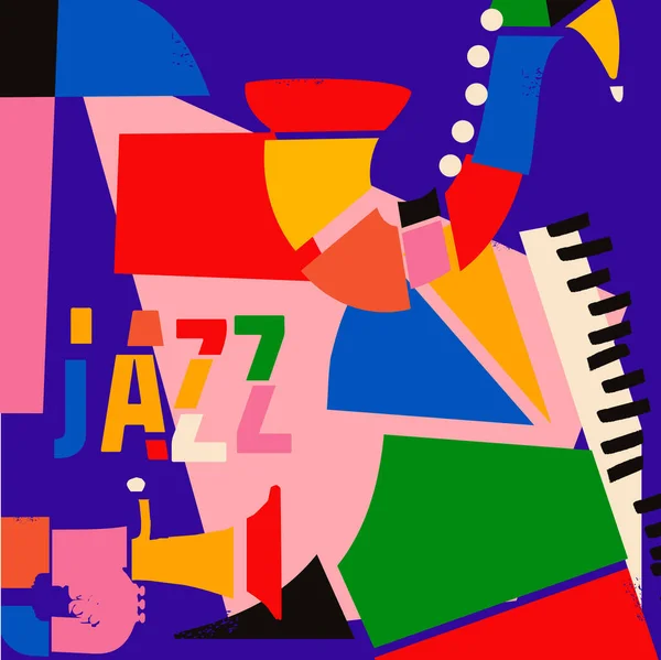Музыкальный Рекламный Плакат Музыкальными Инструментами Красочной Векторной Иллюстрацией Виолончель Евфоний — стоковый вектор