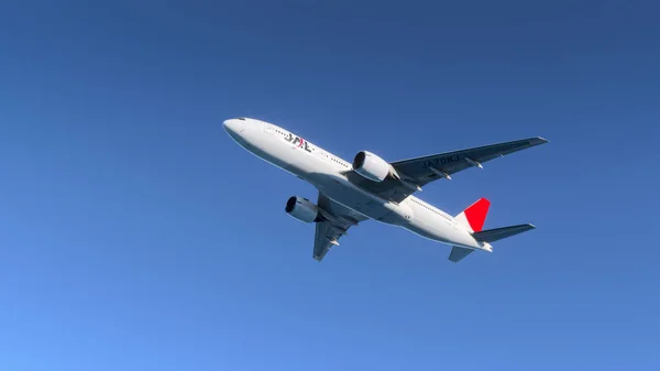 2022年10月25日 日本东京 商业波音777 200 Jal飞越蓝天 — 图库照片