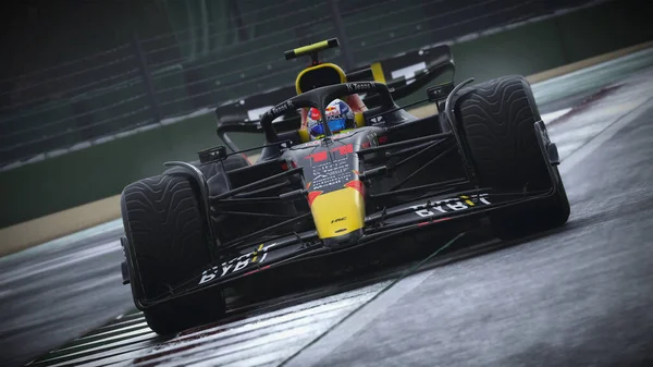 Red Bull F1カー3Dイラスト 2023年3月20日 ブラジル サンパウロ — ストック写真