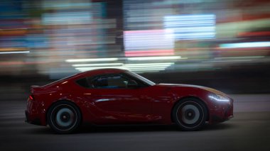 Toyota Supra GT Panning 3D görüntü 28 Mar, 2023, Monza, İtalya