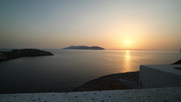 그리스 2022 가지고 그리스의 파토스 라운지바와 식당에서 내려다 보이는 아름다운 — 비디오