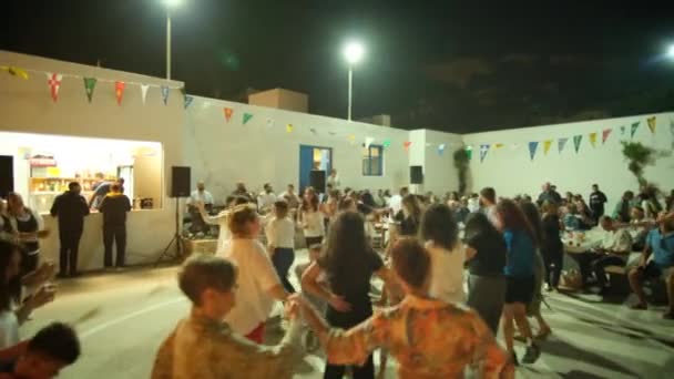 Ios Greece September 2022 Traditional Festival Ios Greece Locals Tourists — Stock Video