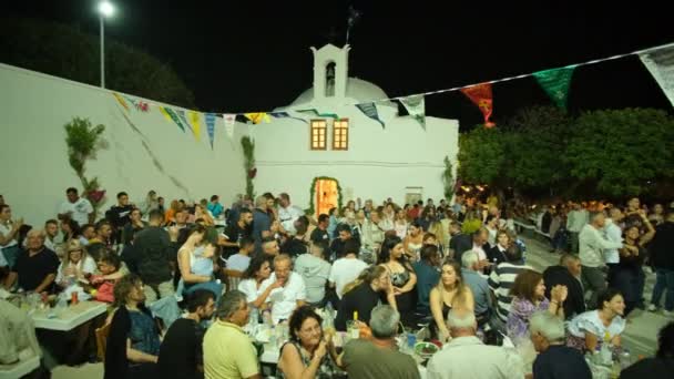 Ios Grecia Settembre 2022 Una Festa Tradizionale Ios Grecia Dove — Video Stock