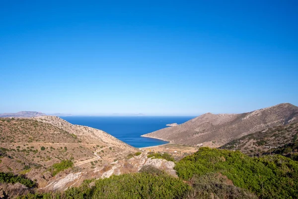 stock image Panoramic view of the beautiful beach of Agia Theodoti on the island of Ios Greece