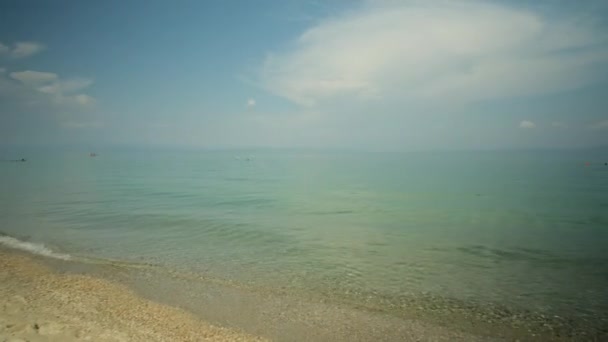 Kriopighi Greece August 2022 Crystal Clear Waters Kriopigi Beach Chalkidiki — 图库视频影像