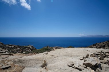 Panoramic view of the Aegean Sea from a viewpoint in Ios Greece